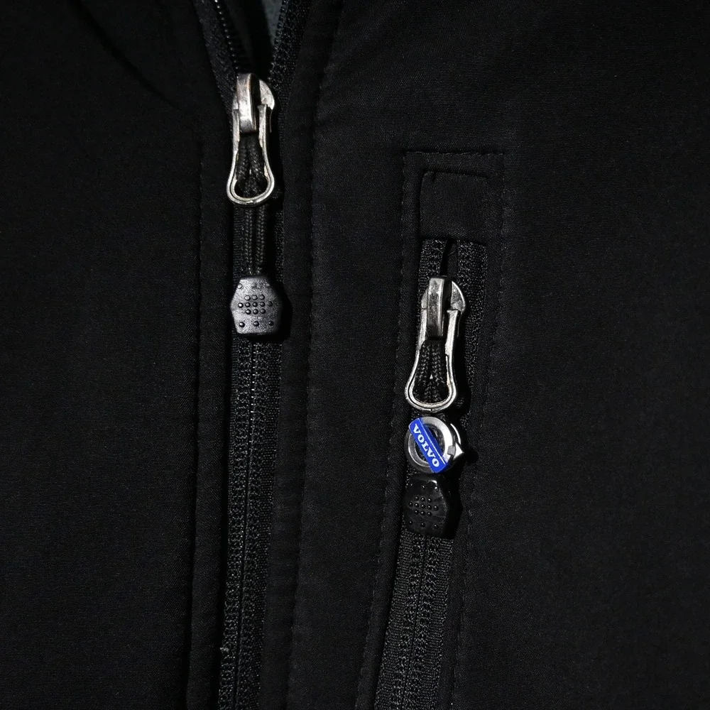 Volvo Softshell Jacket Mens Full Zip Mesh Lined Pocket XL Black